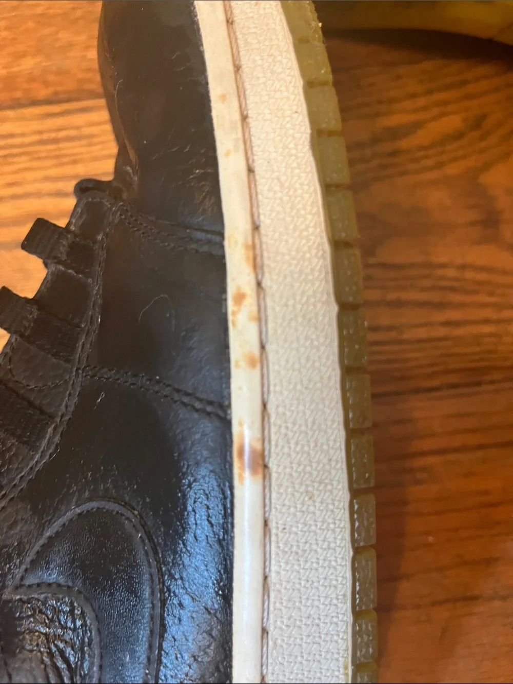 Nike Black High-Top Sneakers with Yellow Check Lining no laces
